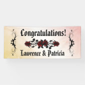 Gothic Rode rozenperzik Spandoek (Horizontaal)