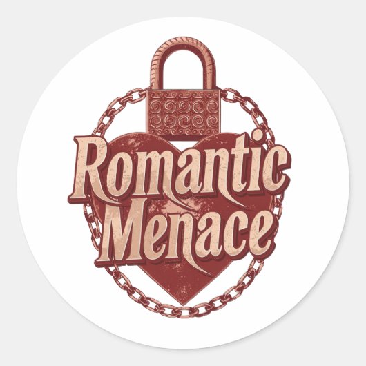 Gothic Romance Anti-Valentine Saying Ronde Sticker (Voorkant)