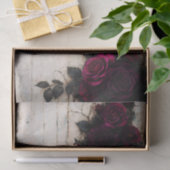 Gothic Romance Dark Burgundy Roses FE1R Decoupage Tissuepapier (Geschenk)