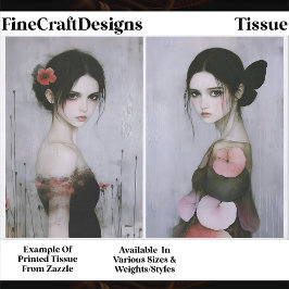 Gothic Romance Ethereal Women, Pair EX5 Decoupage Tissuepapier