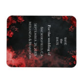 Gothic Romance Floral Save the Date Magnet Magneet (Horizontaal)