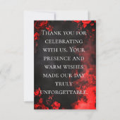 Gothic Romance Floral Wedding Thank You Card Bedankkaart (Voorkant)
