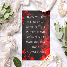 Gothic Romance Floral Wedding Thank You Card Bedankkaart