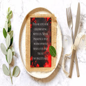 Gothic Romance Floral Wedding Thank You Card Bedankkaart