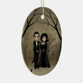 Gothic Romance kerstversiering Keramisch Ornament (Rechts)