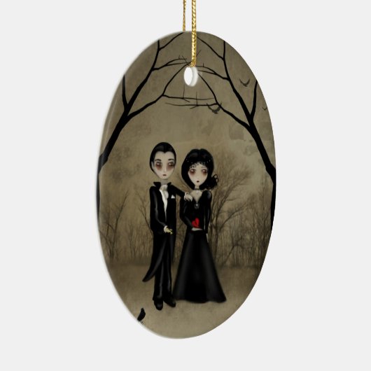 Gothic Romance kerstversiering Keramisch Ornament (Rechts)