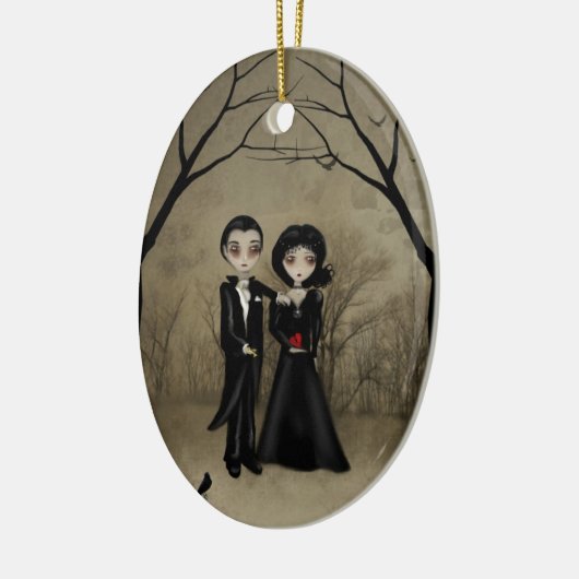 Gothic Romance kerstversiering Keramisch Ornament (Links)