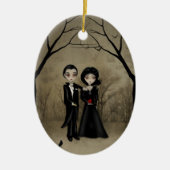 Gothic Romance kerstversiering Keramisch Ornament (Voorkant)