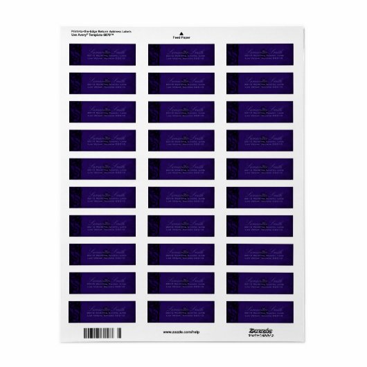 Gothic Romance Return Label (Full Sheet)