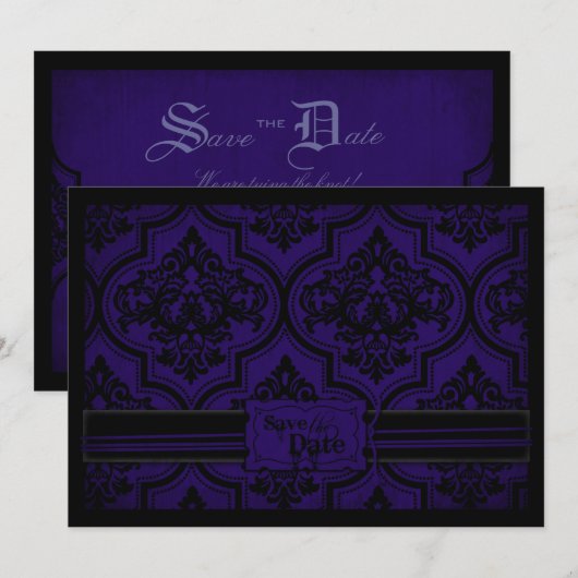 Gothic Romance SD-kaart Save The Date (Voorkant / Achterkant)