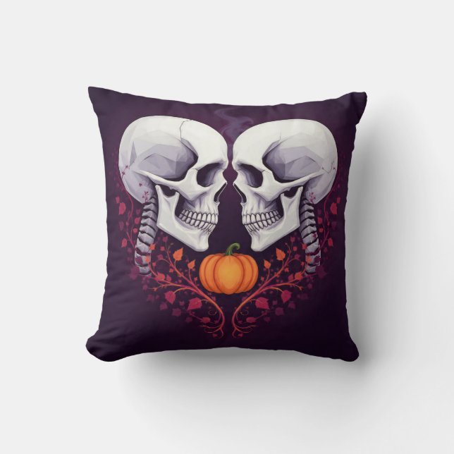 Gothic Romance Skull Art  Kussen (Voorkant)