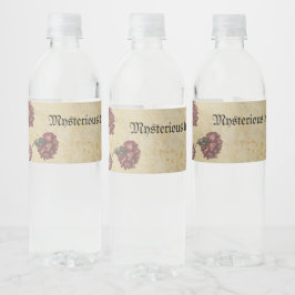 Gothic Romance Trouwfleslabel – Donker & Elegant Waterfles Etiket