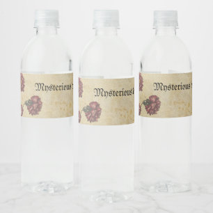 Gothic Romance Trouwfleslabel – Donker & Elegant Waterfles Etiket