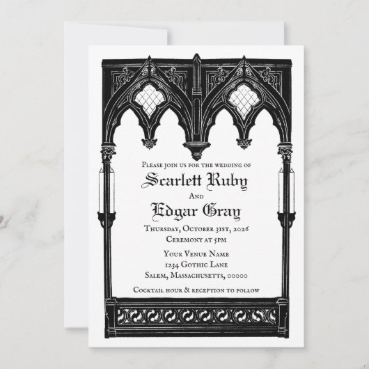 Gothic Romance Uitnodiging (Voorkant)