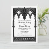 Gothic Romance Uitnodiging (Staand voorkant)