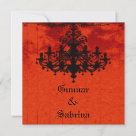 Gothic Romance Victoriaans Chandelier Wedding Kaart