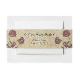 Gothic Romance Wedding Belly Band – Dark & Elegant Uitnodigingen Wikkel