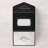 Gothic Romance Wedding - Menu RSVP "Samen met" All In One Uitnodiging (Buitenkant)