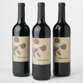 Gothic Romance Wedding WINE Bottle Label – Donker Wijn Etiket (Flessen)