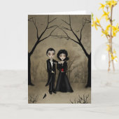 Gothic Romance Wenskaart Kaart (Gele Bloem)