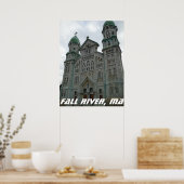 Gothic Romanesque Architecture, Herfst River, MA Poster (Keuken)