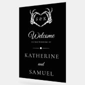 Gothic Romantic Skeleton Hand Halloween Huwelijk Acryl Bord (Hoek)