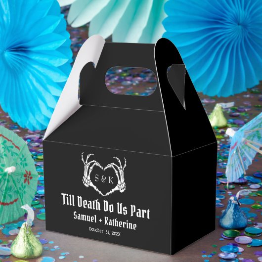 Gothic Romantic Skeleton Hand Halloween Huwelijk Bedankdoosjes (Feest)