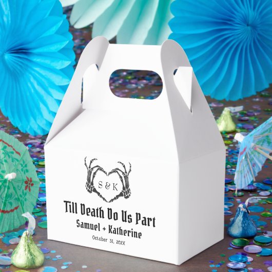 Gothic Romantic Skeleton Hand Halloween Huwelijk Bedankdoosjes (Feest)
