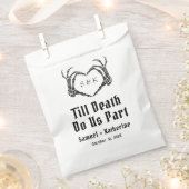 Gothic Romantic Skeleton Hand Halloween Huwelijk Bedankzakje (Geknipt)