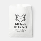 Gothic Romantic Skeleton Hand Halloween Huwelijk Bedankzakje (Voorkant)