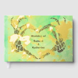 Gothic Romantic Skeleton Hand Halloween Huwelijk Gastenboek