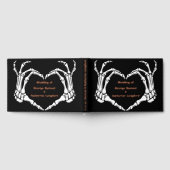 Gothic Romantic Skeleton Hand Halloween Huwelijk Gastenboek (Volledig)