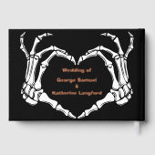 Gothic Romantic Skeleton Hand Halloween Huwelijk Gastenboek (Achterkant)