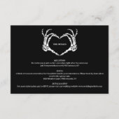Gothic Romantic Skeleton Hand Halloween Huwelijk Informatiekaartje (Voorkant)