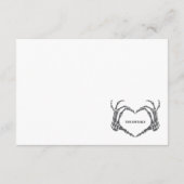 Gothic Romantic Skeleton Hand Halloween Huwelijk Informatiekaartje (Achterkant)