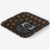 Gothic Romantic Skeleton Hand Halloween Huwelijk Papieren Bordje (Gebogen)