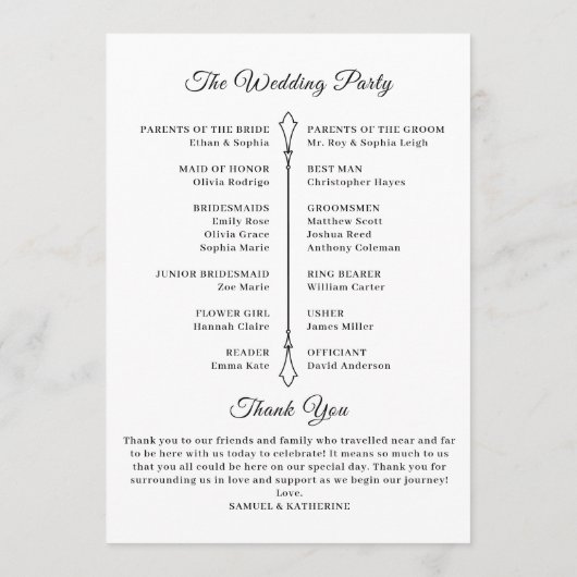 Gothic Romantic Skeleton Hand Halloween Huwelijk Programmakaart (Achterkant)