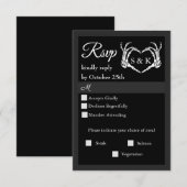 Gothic Romantic Skeleton Hand Halloween Huwelijk RSVP Kaartje (Voorkant / Achterkant)