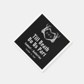 Gothic Romantic Skeleton Hand Halloween Huwelijk Servet (Hoek)