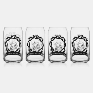 Gothic Romantische bruiloft en Valentijn cadeau Blikvorm Glas