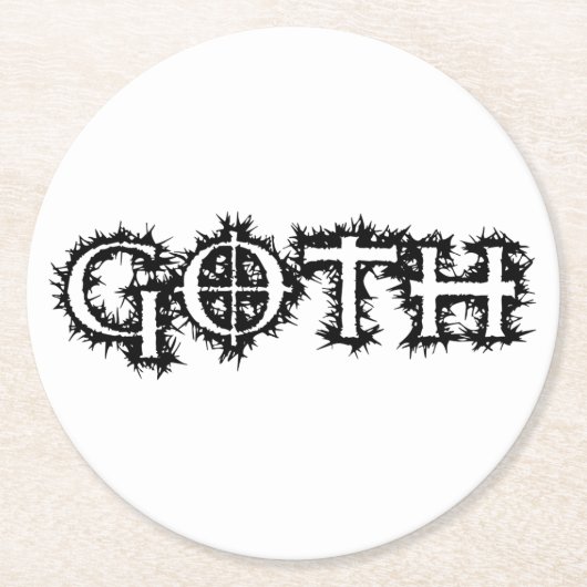 Gothic Ronde Kartonnen Onderzetter (Voorkant)