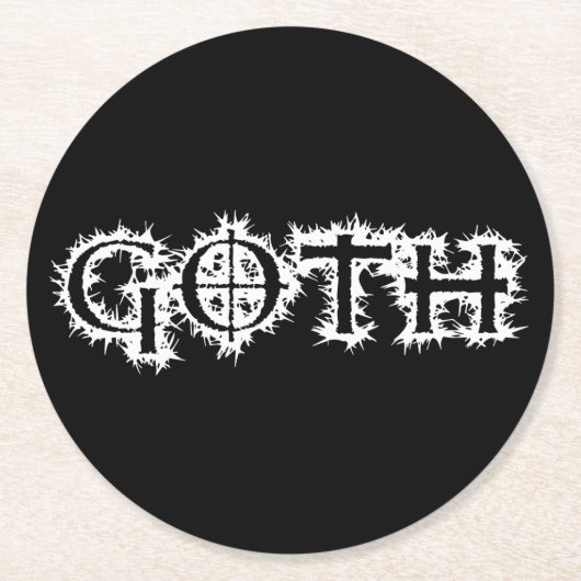 Gothic Ronde Kartonnen Onderzetter (Voorkant)