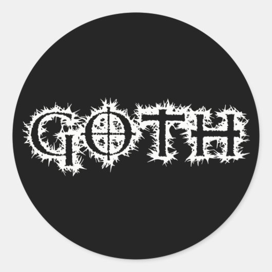 Gothic Ronde Sticker (Voorkant)