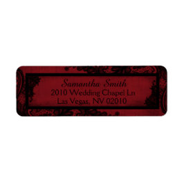 Gothic Rood Zwart Kant Grunge Bruiloft Labels