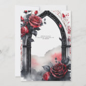 Gothic rood zwart Rozen tot de dood doen ons deel Kaart (Achterkant)