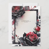 Gothic rood zwart Rozen tot de dood doen ons deel Kaart (Achterkant)
