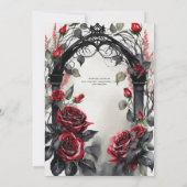 Gothic rood zwart Rozen tot de dood doen ons deel Kaart (Achterkant)