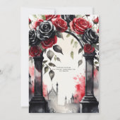 Gothic rood zwart Rozen tot de dood doen ons deel Kaart (Achterkant)