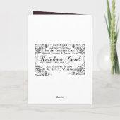 Gothic Roos Birthday Kaart (Achterkant)