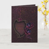 Gothic Roos Birthday Kaart (Gele Bloem)